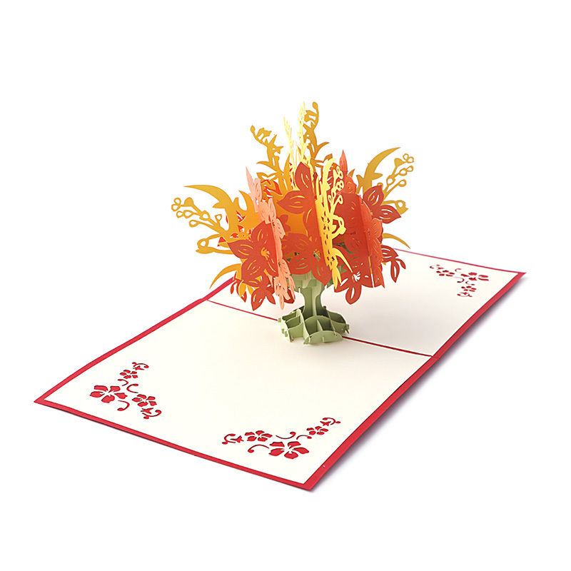 3D Pop Up Greeting Card Handmade Happy Birthday Merry Christmas Card