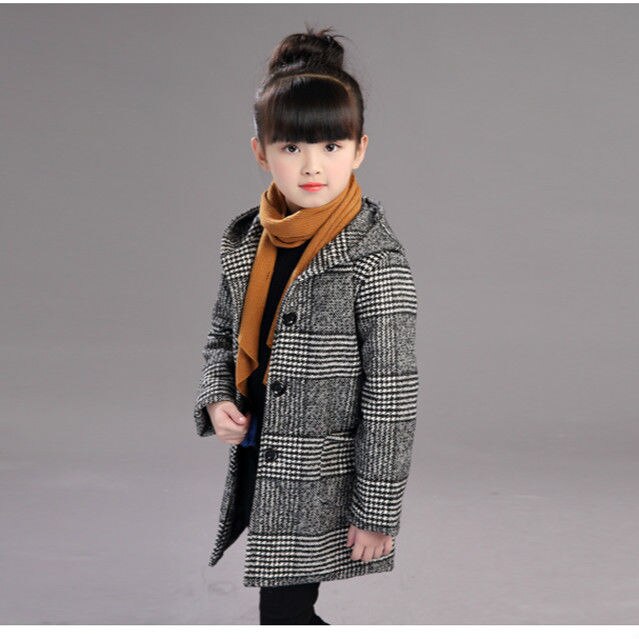 Doll Collar Mid-length Girls' Woolen Winter Winter New Coat main image 1