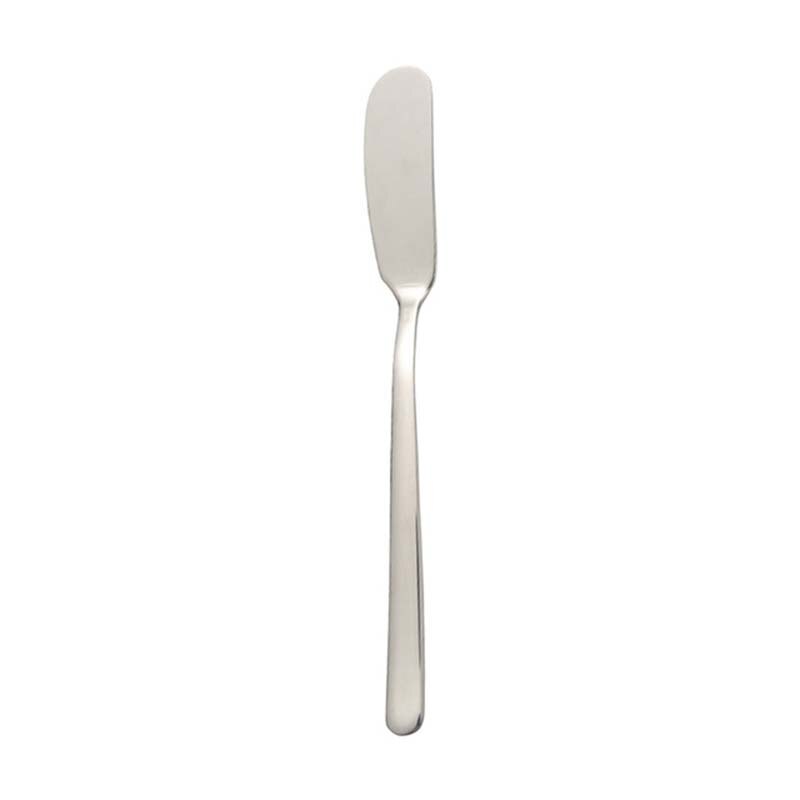 304 Stainless Steel Butter Knife Long Handle Jam Butter Spatula Western Tableware Cream Knurling Knife Kitchen Cheese Tools: Silver