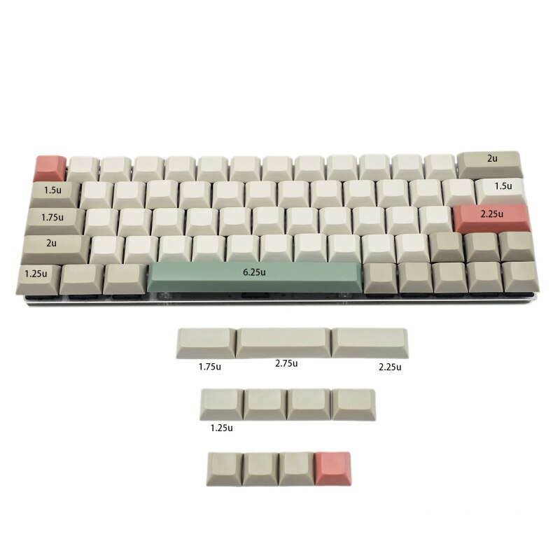 YMDK DSA Profile 9009 Dye Sub 61 64 68 ANSI Keyset Thick PBT Keycap set For MX Mechanical Keyboard GH60 XD64 GK64 Tada68: Blank