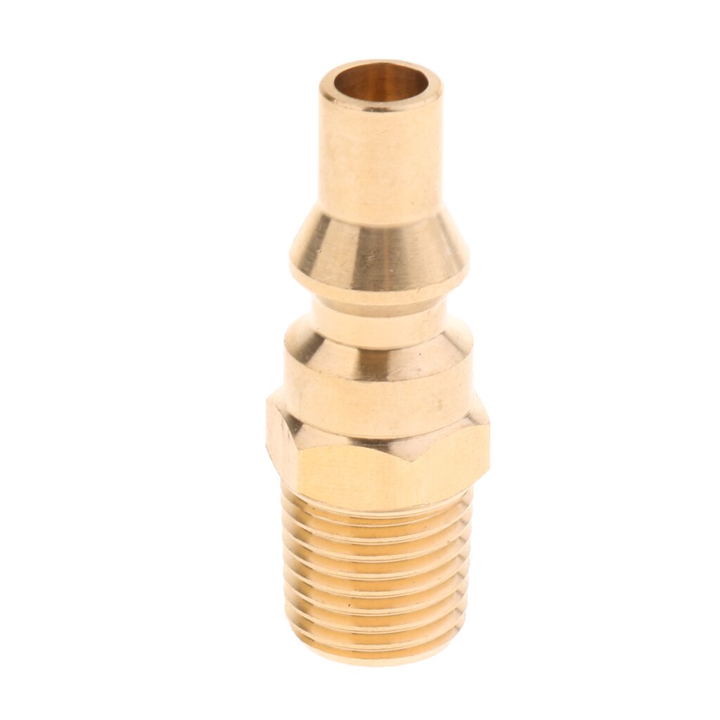 Brass 1/4'' Propane Gas Quick Connector Adapter Hose Quick Disconnect Fitting, Long Lasting