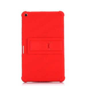 For Lenovo Tab 4 8 TB-8504X Case Shockproof Silicone Kickstand Back Cover for Lenovo TAB4 8 TB-8504 TB-8504F TB-8504N Kids Case: red