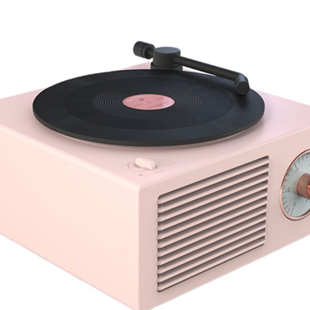 Vinyl Platenspeler Speaker Draadloze Draagbare Mini Staal Retro Atomic Speaker Radio Cassette Recorder
