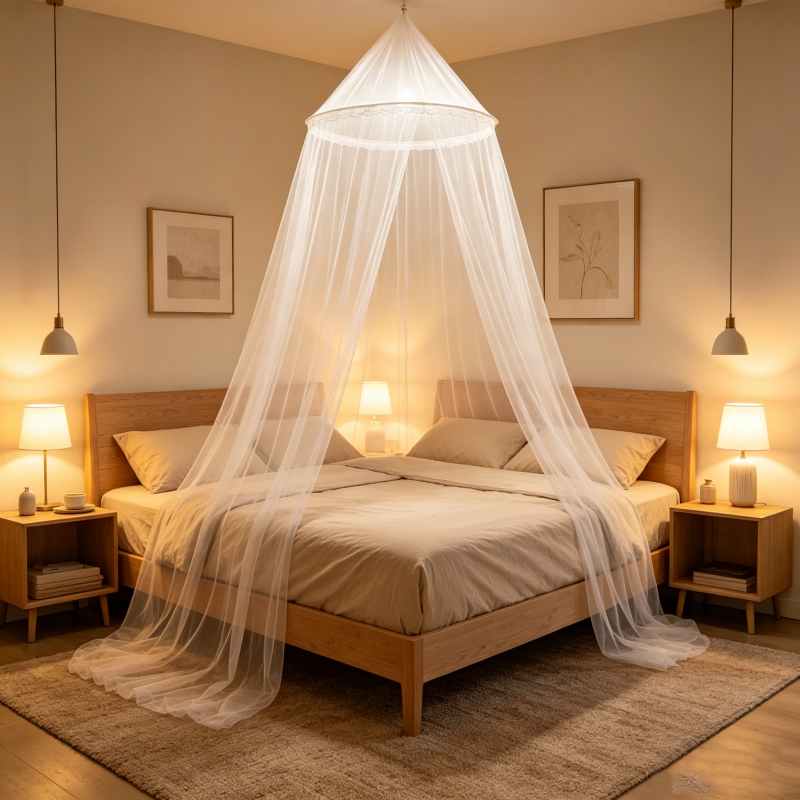 Mosquito Mesh Net Large Dome Hanging Mosquito Net Bed Net Tent Fly Insect Repellent Protection Home for Bed Canopy