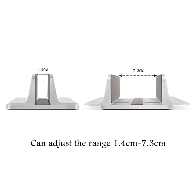 Adjustable Aluminum Vertical Laptop Stand for Macbook /imac Notebook Stand Erected Space-saving Desk Holder for iPad Pro 12.9