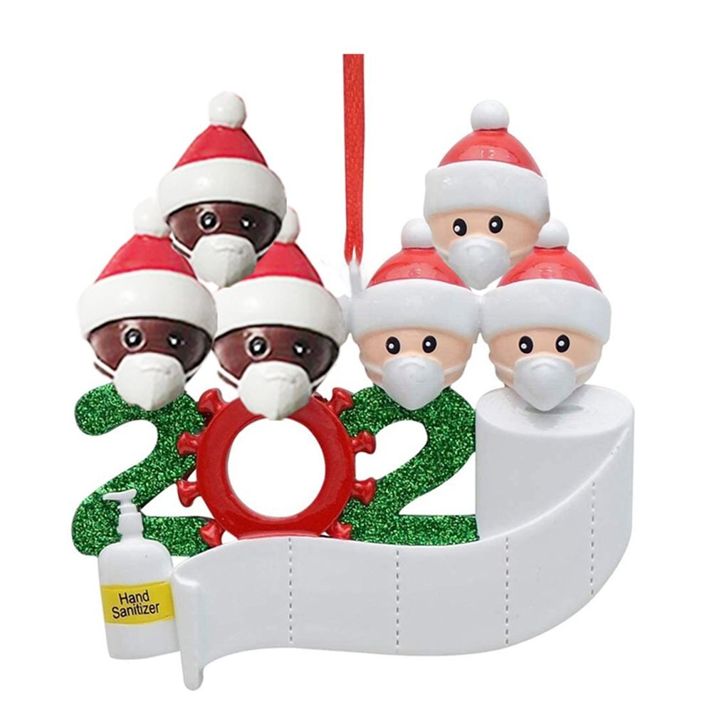 Schattige alpaca-familie kerstboomhanger diy naam pvc kerstboomhanger kerstversiering: Bruin