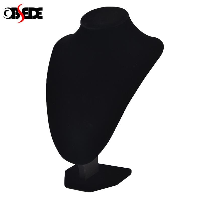 Velours collier pendentif chaîne présentoir support noir bijoux montrant support tour de cou organisateur vitrine support directe