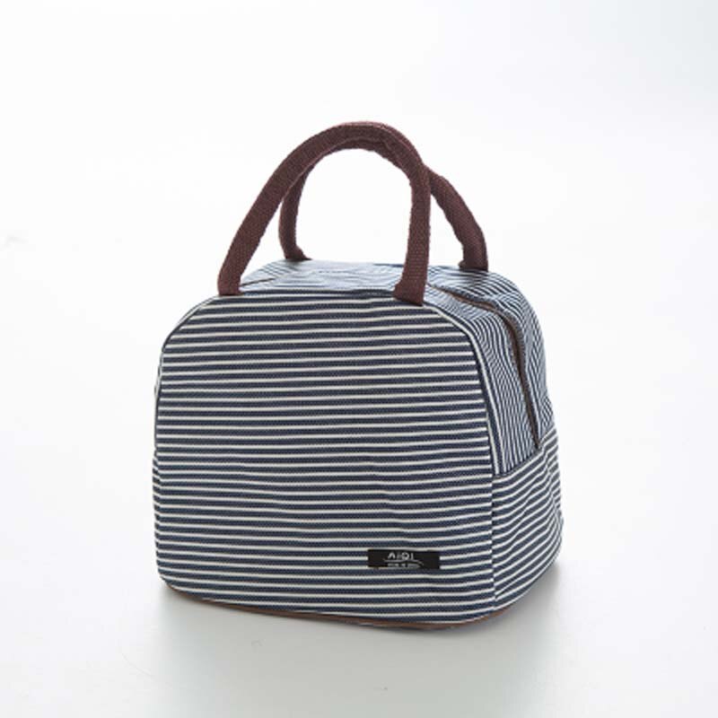 Bolsa térmica portátil a la , botella para bebé, bolsas de almacenamiento de alimentos para bebé, bolsas de alimentación de bebé, bolsa para comida, bolsa para el almuerzo: Black Striped