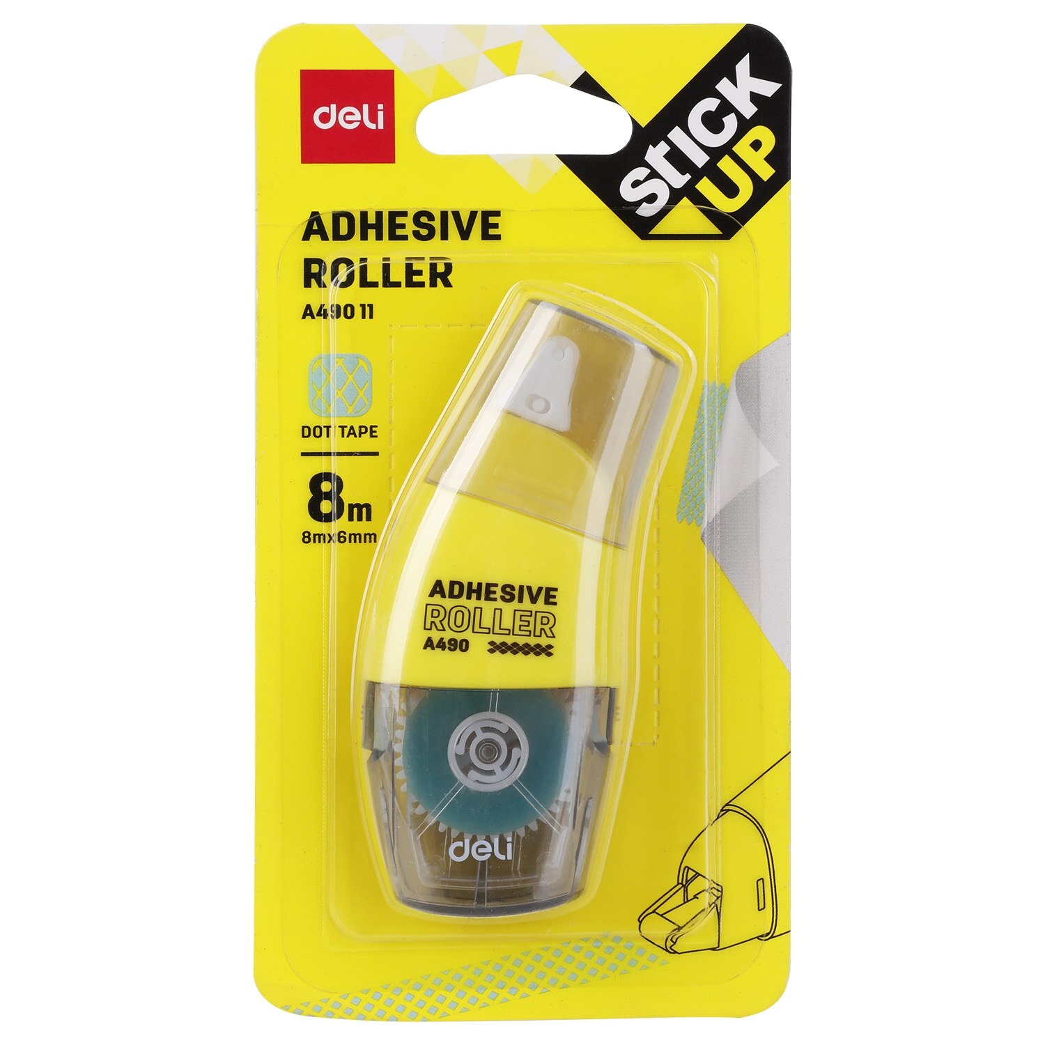 DELI 49011 Adhesive Roller 2PCS/Lot Double Sided Adhesive Dots Stick Glue Dot Liner Petit Disposable DIY office school