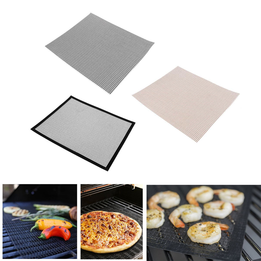 Grade de churrasco malha resistente antiaderente churrasqueira cozimento esteira reutilizável acessórios da grade uso em carvão a gás churrasqueira elétrica