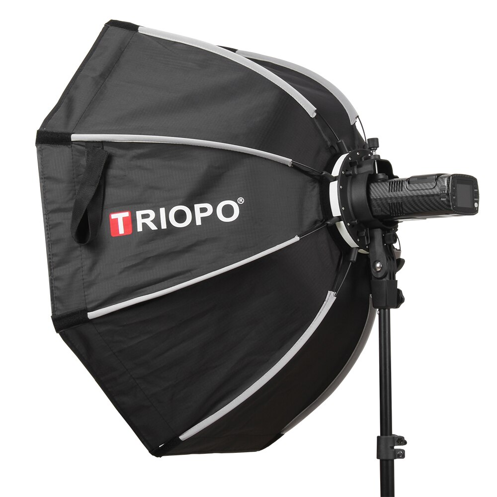 Triopo  kx65 65cm kx90 90cm speedlite octagon paraply softbox udendørs flash softbox til godox  v1 speedlite softbox