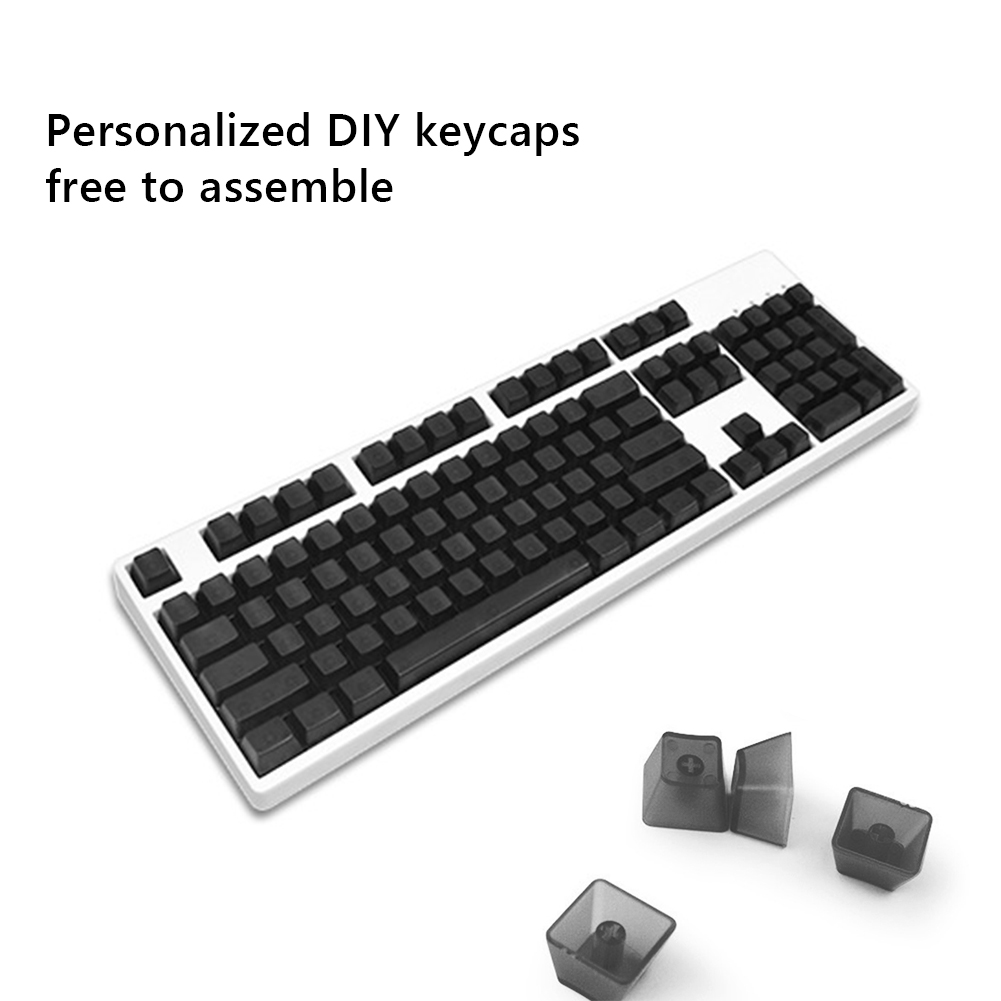 108 Keys Transparent ABS Keycaps Mechanical Keyboard OEM Non-Engraved Backlight Key Cap Compatible with Cherry MX/Kailh/Gateron