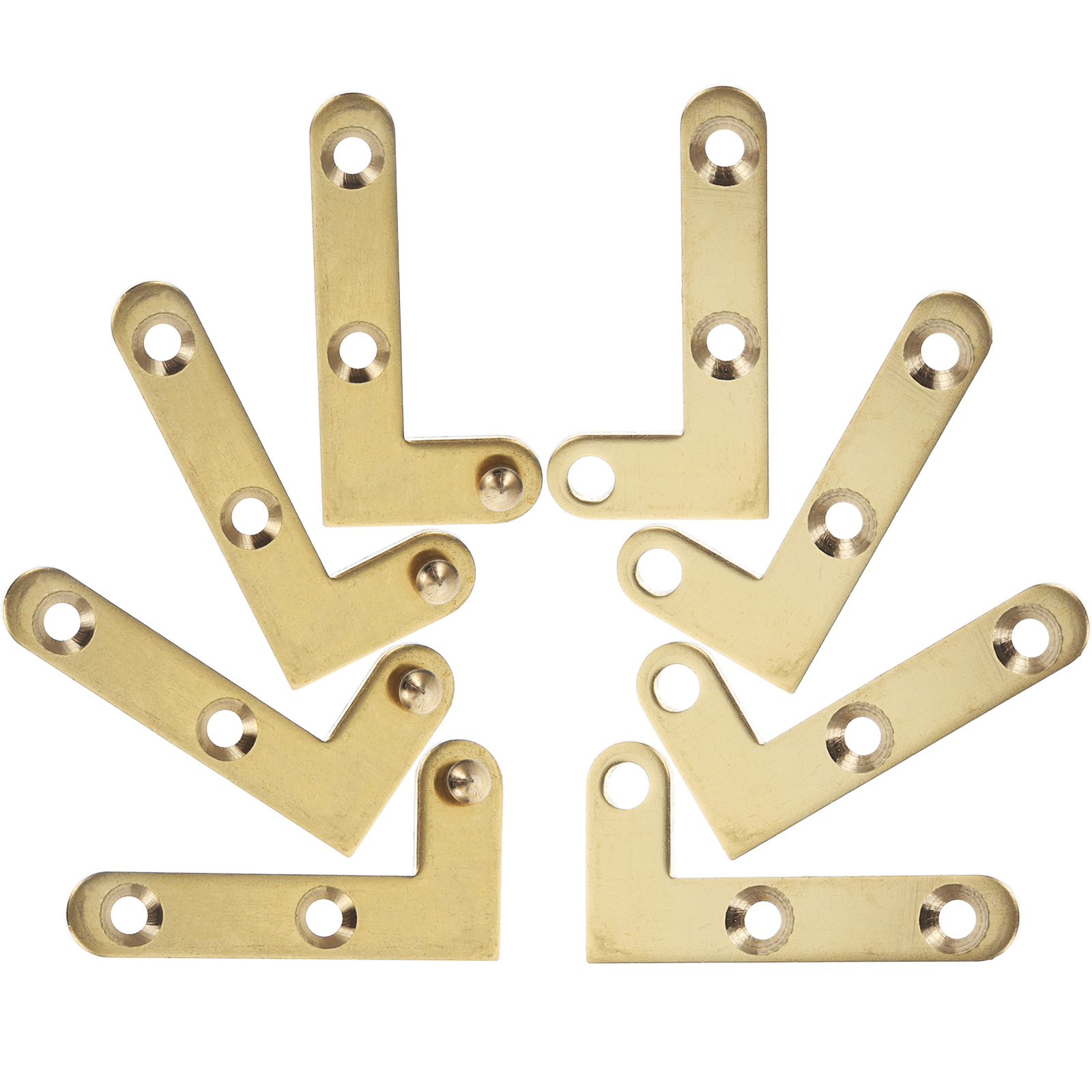 Bisagra de puerta pivotante para armarios de cocina, accesorio giratorio de 360 grados, secreto de cobre, 4 juegos
