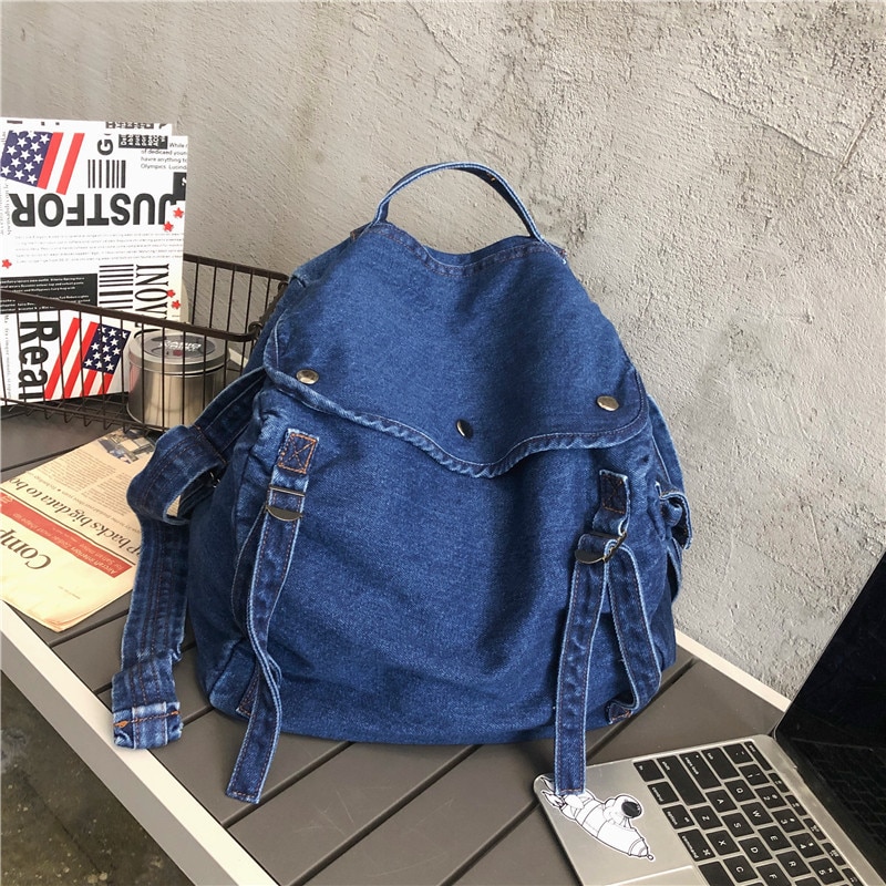 Weibliche Klassische Retro Einfache Eine Schulter Denim Tasche