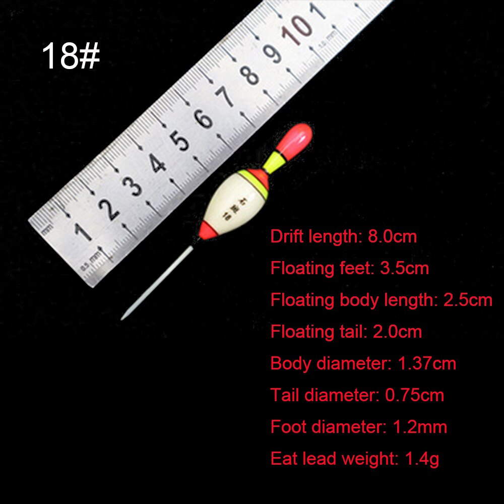 6g/8g/10g/15g/20g/30g EVA Luminous Fishing Float Long Vertical Night Lighting Fishing Floats Bobber Fishing Lure Accessories: 18