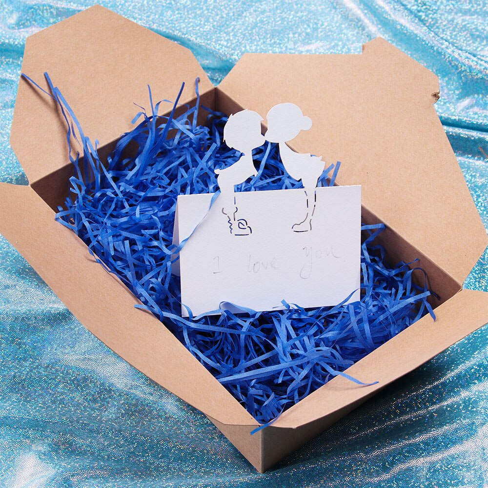 Confettis en papier raphia de 100g, pour boîte, remplissage de fête, accessoires d'emballage, fournitures artisanales de bricolage