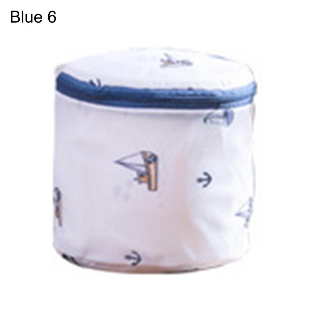 Met Rits Milieuvriendelijke Waszak Unieke Polyester Duurzaam Kledingstuk Tas Dikke Waszak Voor Thuis 6 Stijlen Patroon Verdikte Und: Blue 6