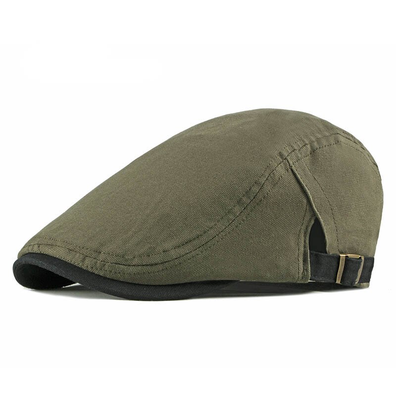 Herfst Katoen Mannen Baret Patchwork Platte Cap Driver Retro Krantenverkoper Caps Boina Casual Ivy Flatcap Cabbie Baretten Hoeden: Army Green