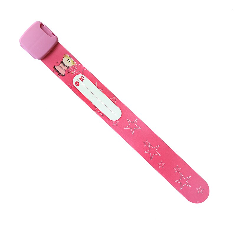 QiQiWu Kids ID Veiligheid Polsband Armband Kind Baby Herbruikbare Verstelbare Armband polsbandjes Waterdicht PU Kid Kinderen Pols Band: Pink - Girl Star