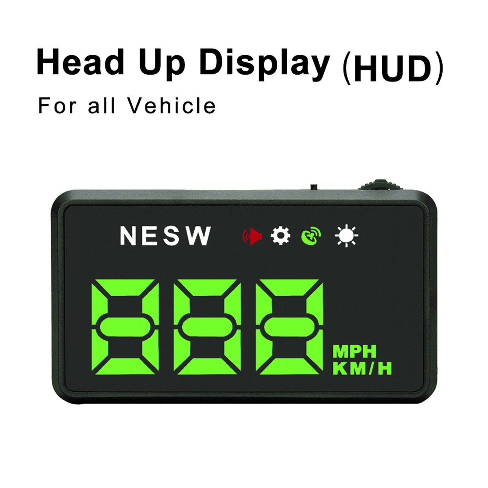 Universal Hud Head Up Display Gps Digitale Snelheidsmeter Met Mph Voor Auto 'S Kilometerteller Speed 3.5Inch Groot Scherm, werkt Voor Auto