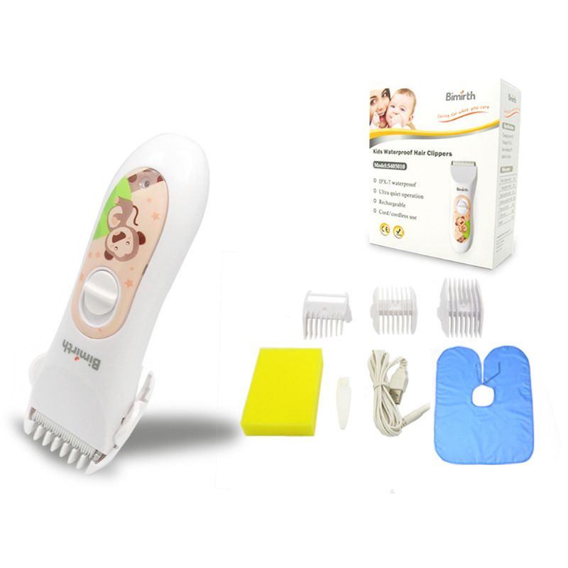 Tondeuses à cheveux sans fil pour bébé enfants tondeuses à cheveux silencieuses avec lame en céramique sûre USB Rechargeable étanche