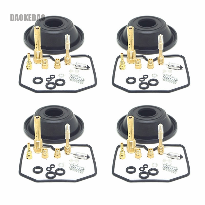 4 Carburetor Repair Kits for Suzuki Bandit 600 GSF600S GSF600 GSF S 1996-1999 Carb Parts Main Pilot Jets Gasket Diaphragm Vacuum