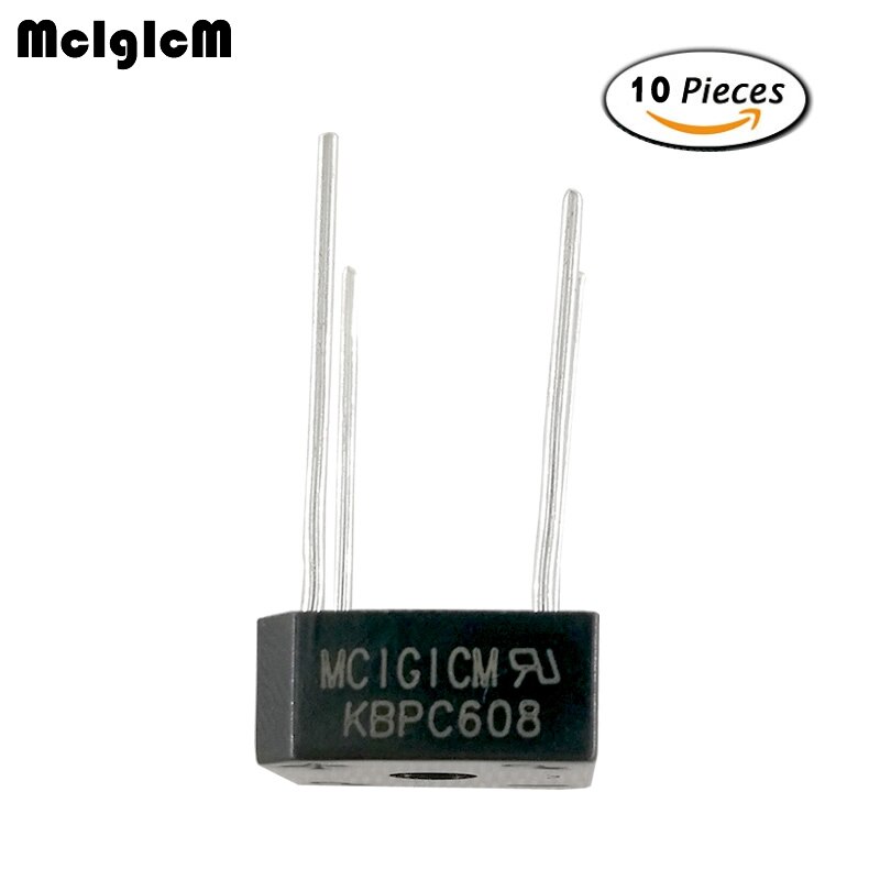 MCIGICM 10PCS 6A 800V diode bridge rectifier kbpc608