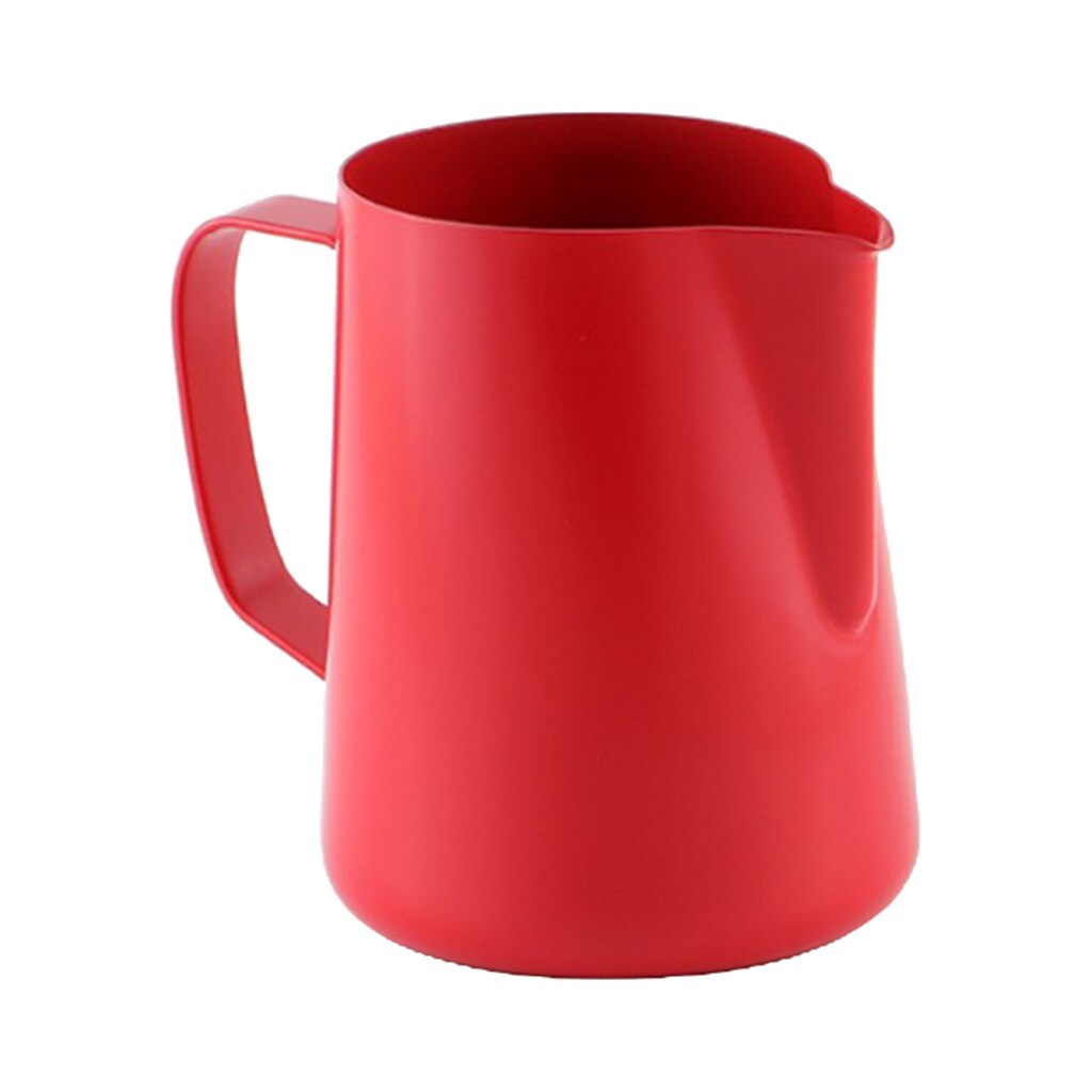 Roestvrijstalen melkopschuimkannetje, koffiemok, lattekannetje, schuimbeker: Rood