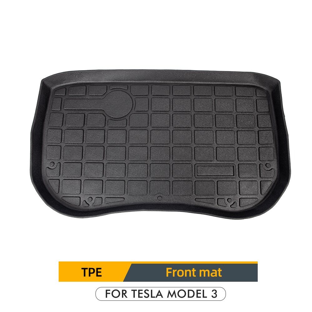 Model3 Car Accessories For Tesla Model 3 Trunk Mats Car Rear Trunk Storage Mat Cargo Tray Waterproof Protective Pads for: front mat