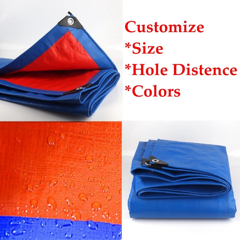 Espesor 0,32mm azul y lona naranja de PE impermeable paño jardín patio suculento coche lona balcón suculenta cubierta