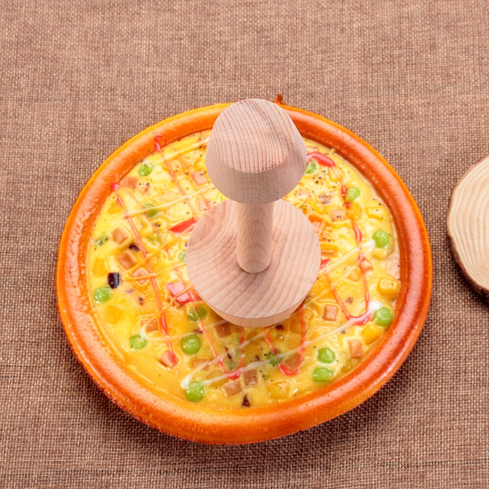 1PC Natural Wooden Egg Tart Tamper Double Side Pastry Pusher Portable Wood Eggtart Cake Mold Baking Supplies Kitchen Tools