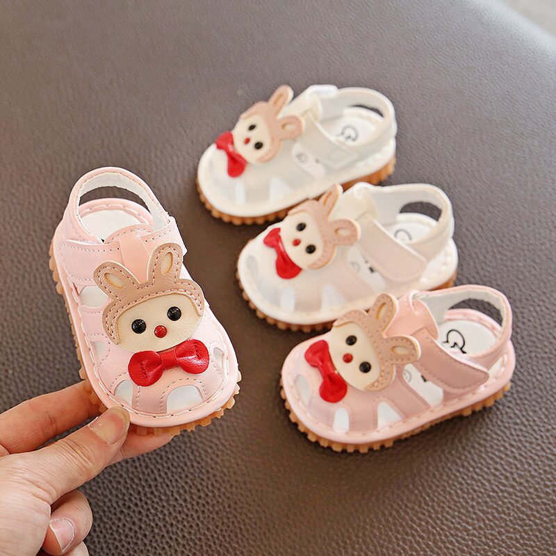Sandalias de verano para niñas de 0 a 1 o 2 años, zapatos suaves con suela de tendón para niños, sandalias bonitas para niños, zapatos informales de niño