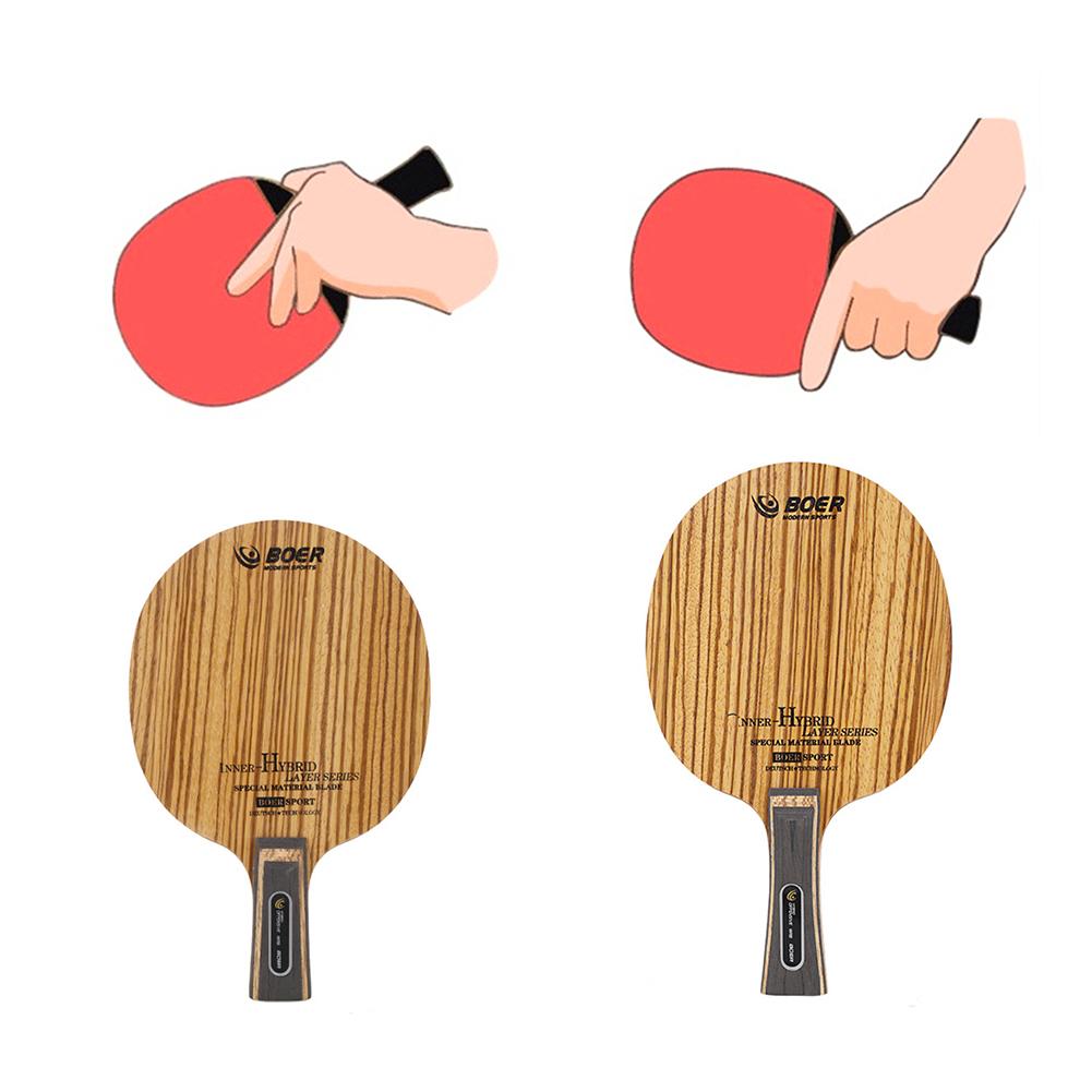Table Tennis Bat Floor Long / Short Handle Single Shot 2 Layers Of Zebra And 5 Layers Ayuus