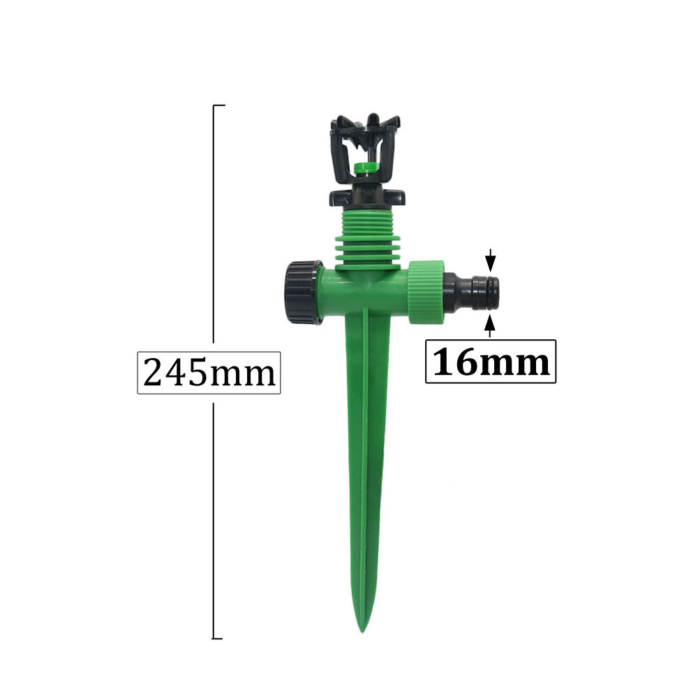 Garden Lawn 360 Degree Rotating Sprinkler 1/2 Inch Thread Automatic Rotating Scattering Nozzle For Irrigation: Yellow