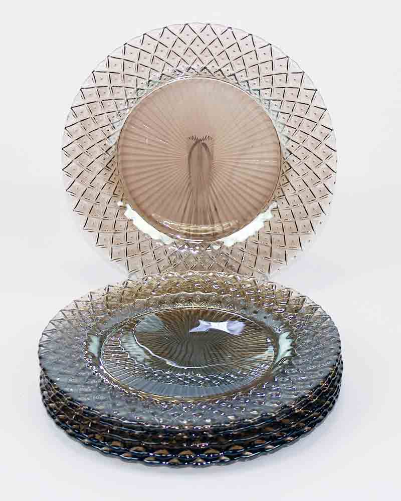 Saren glass kakefat 21 cm 6 stk