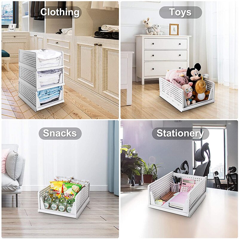Wardrobe Storage Rack Stackable Closet Clothes Drawer Organizer Layered Partitions Finishing Shelf Bedroom Clothes Organizer