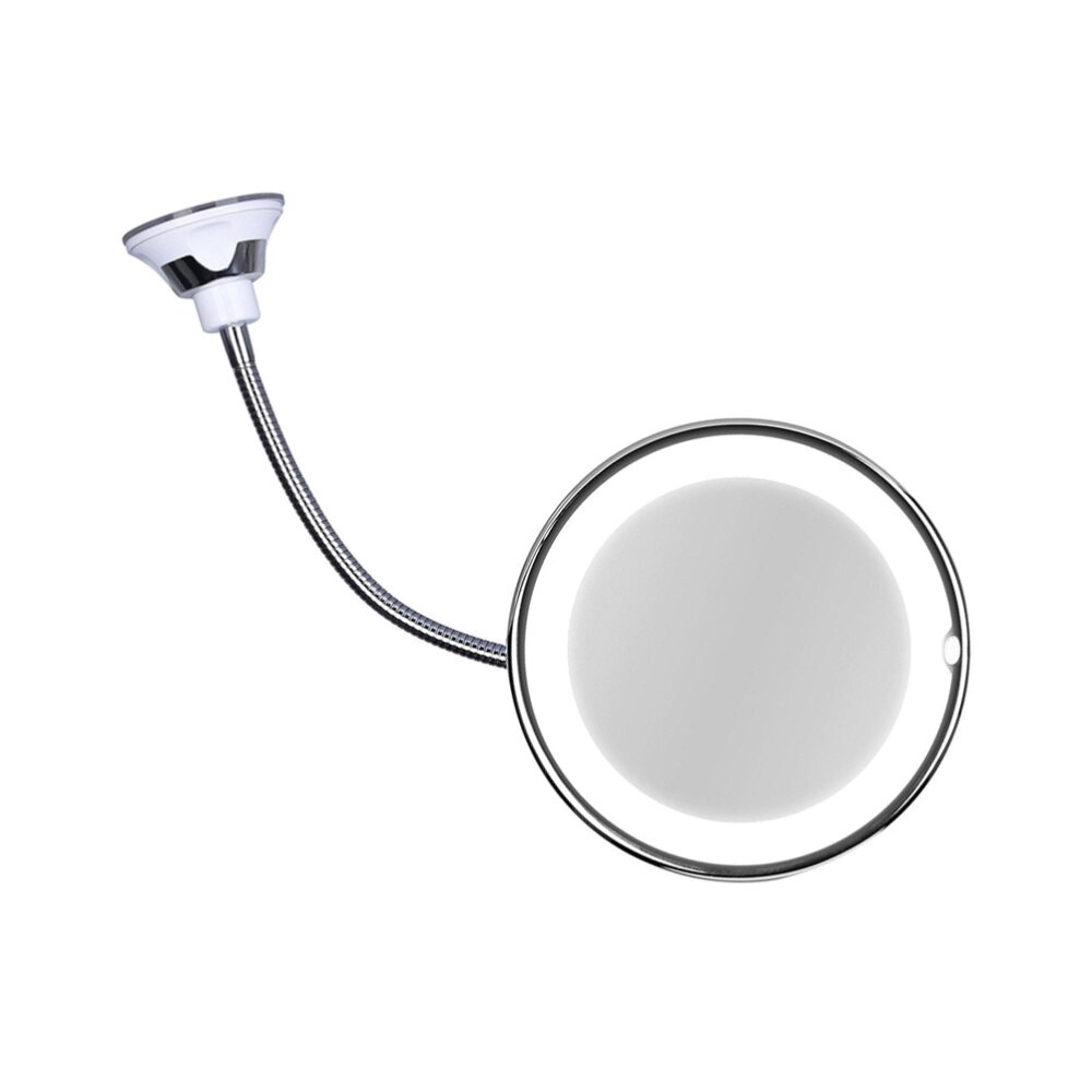 10x vergrotende cosmetische spiegels met led-licht make-upspiegel, zuignap make-upspiegel, badkamerspiegel aan de muur (verzending zonder batterijen)