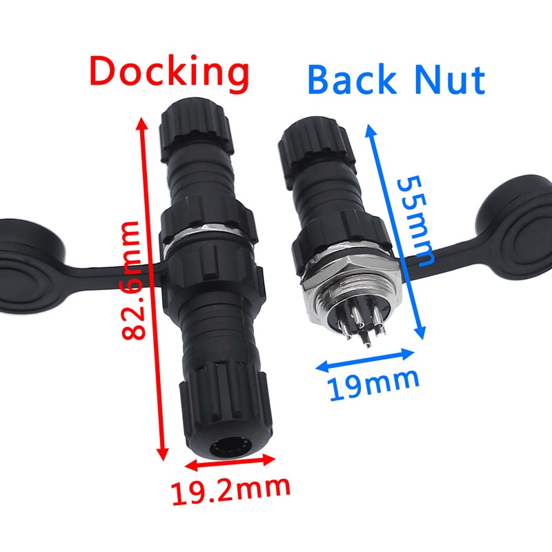 1pcs Aviation connector GX16 M16 waterproof docking back nut male&female plug and socket 2pin3pin4pin5pin6pin7pin8pin9pin