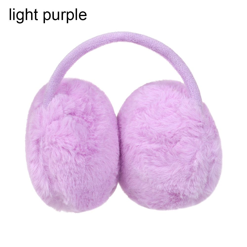 12 kolorów moda mężczyźni kobiety ciepłe nauszniki miękki pluszowy zagęścić ciepłe nauszniki nauszniki ochrona słuchu akcesoria zimowe: light purple