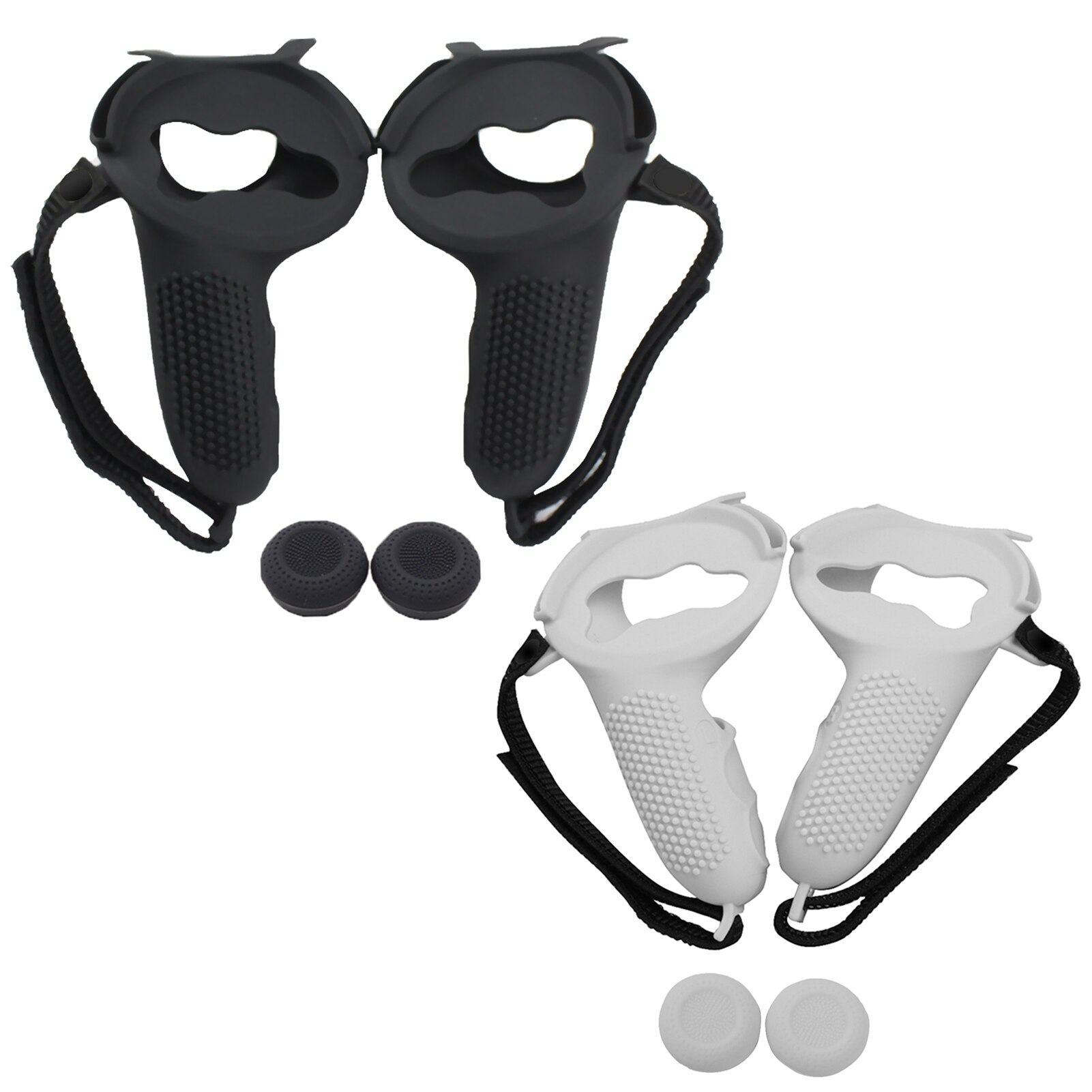 VR Accessories Touch Controller Silicone Grip Cover Protective Sleeve For Oculus Quest 2 VR Handle Grip Cover With Knuckle Strap