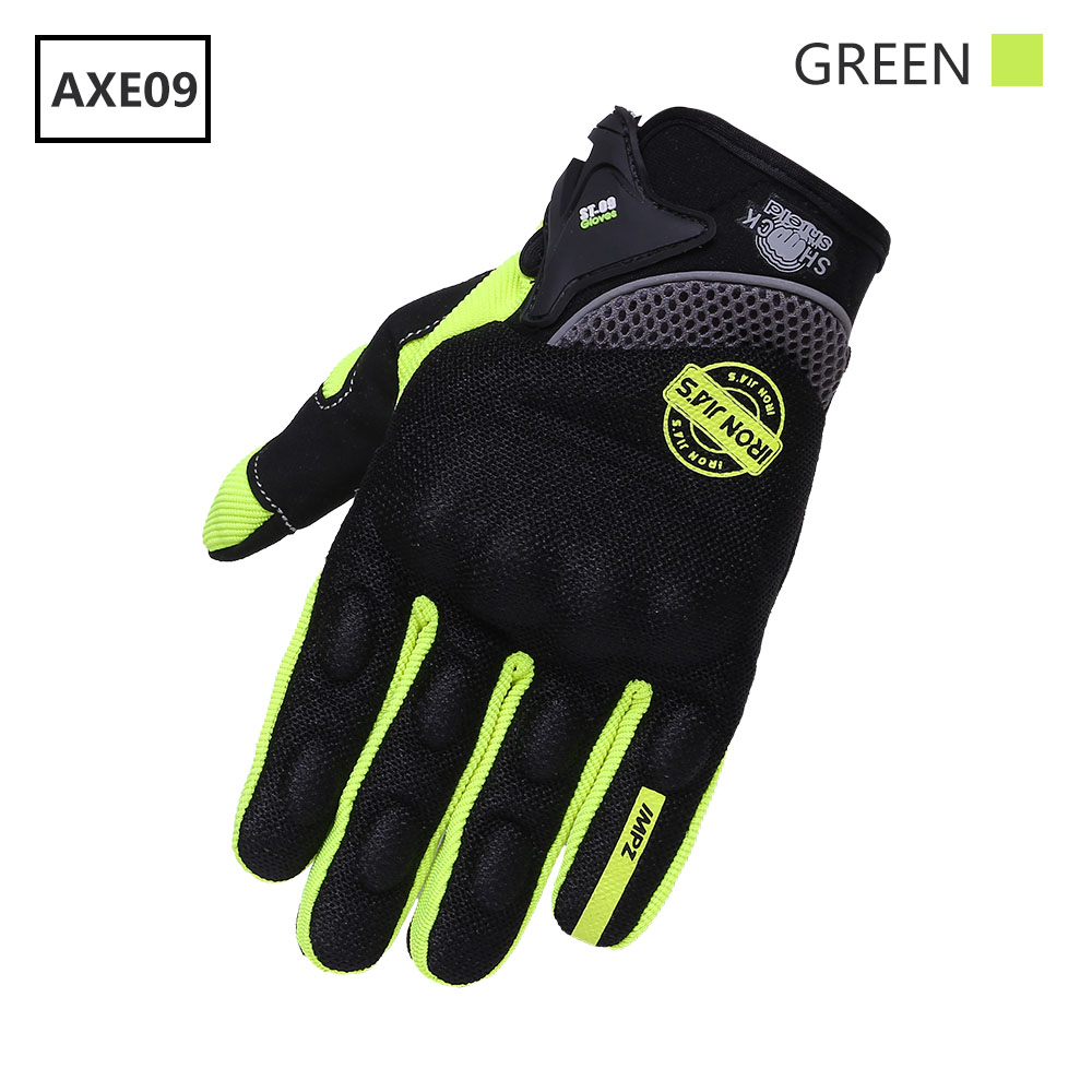 IRON JIA'S-gants de Moto pour hommes, équipement de Protection, complet, respirant, pour Motocross: Green / XXL