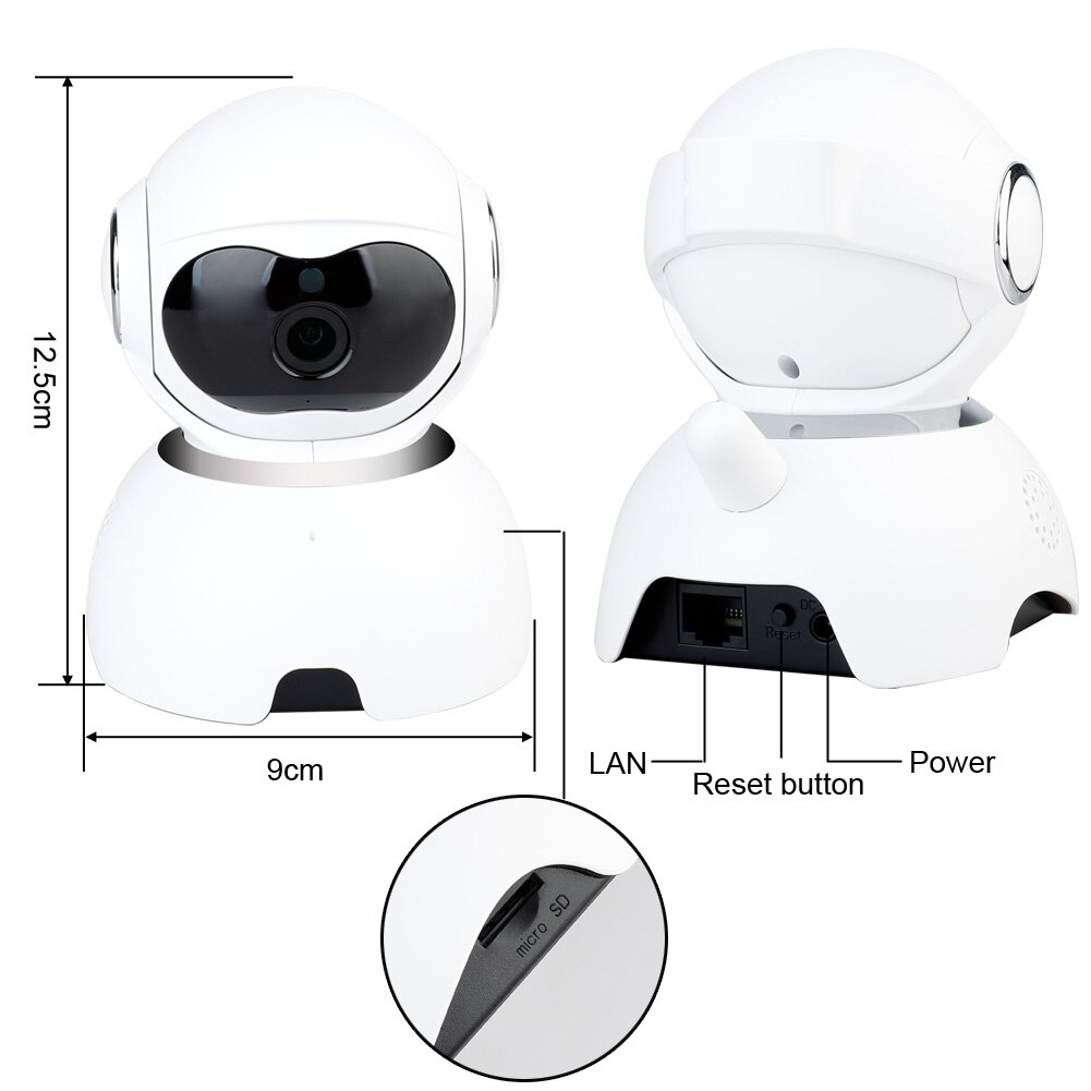 Hd 1080p trådløse ip ai kamera smart automatisk sporing med full dupleks toveis intercom babymonitor høyoppløselig baby