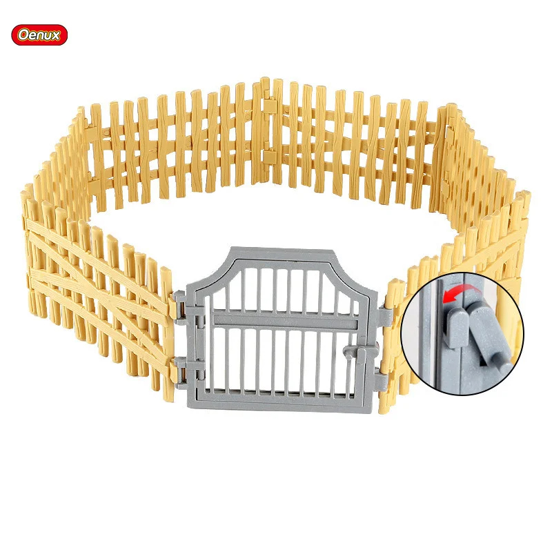 Oenux Simulatie Boerderij Hek Scène Speelgoed Bomen Huis Boer Eenhoorn Dieren Model Miniatuur Ambachtelijke Woondecoratie Schattige Kindercadeau: YELLOW