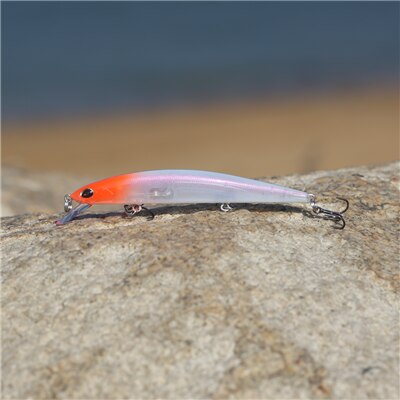 Le fish 100mm 8.5g floating minnow long cast fishing lure tackle Tungsten weight system wobbler crank bait: Color E