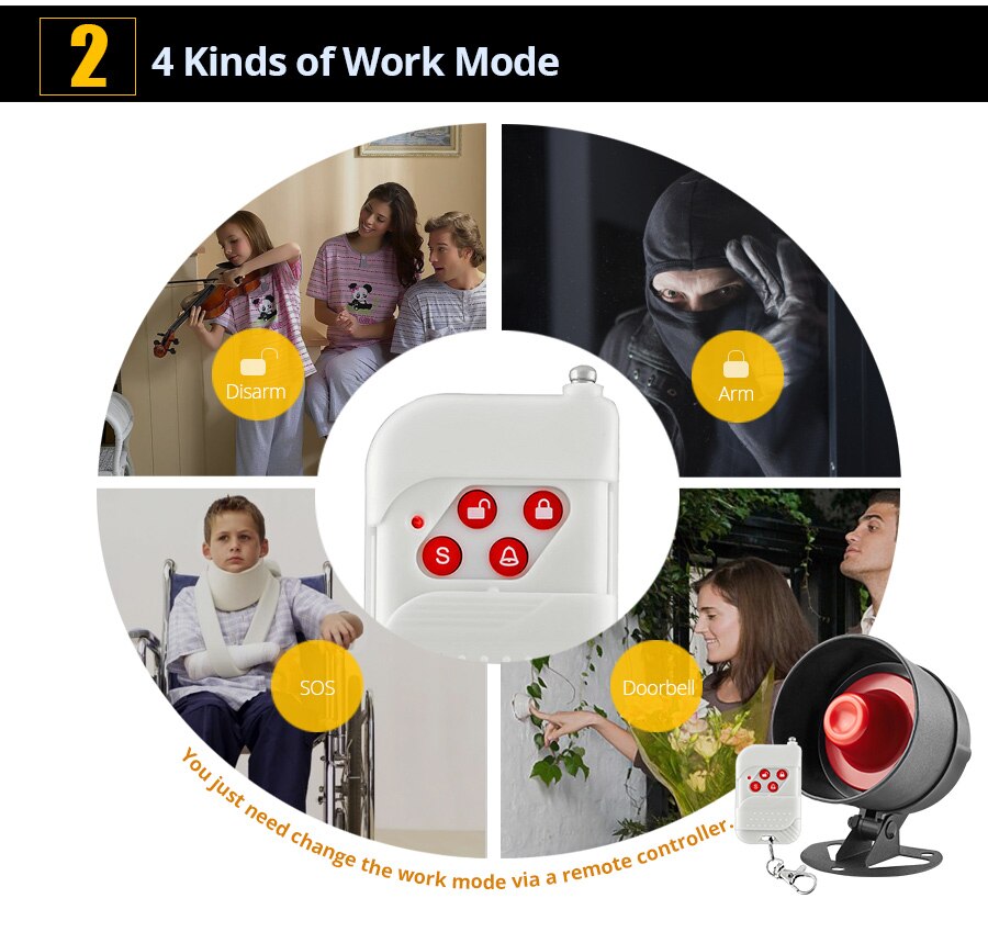 Kerui kodin liiketunnistin langaton paikallinen hälytyskaiutin varashälytinjärjestelmä kaukosäädinasetus suojaussarja