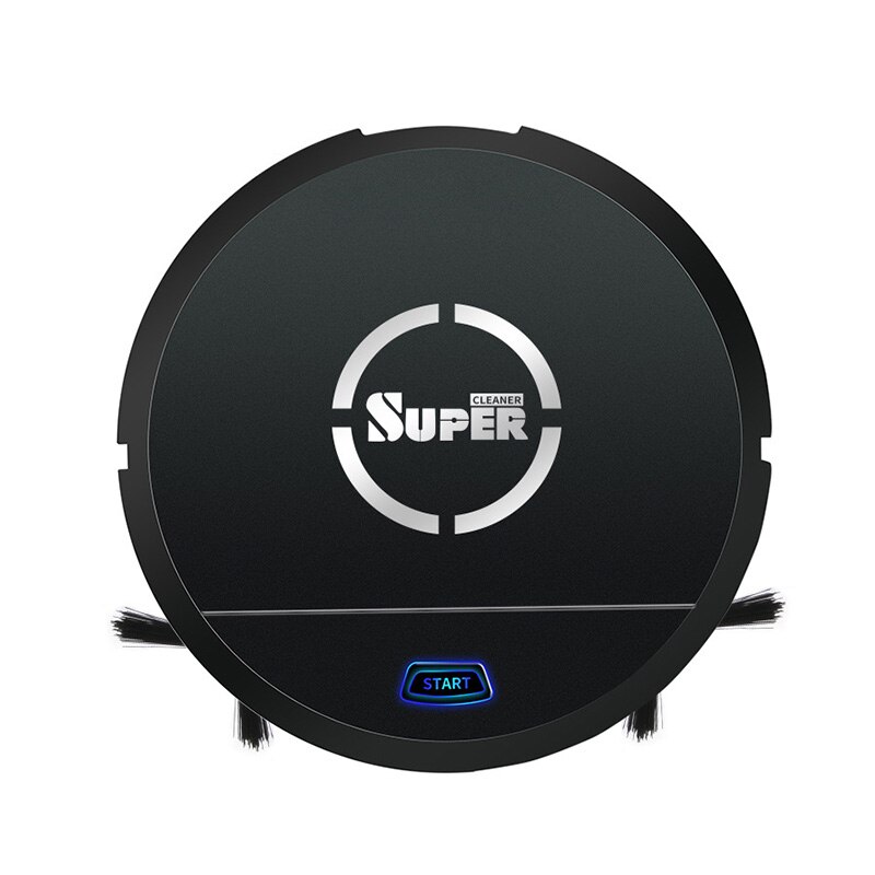 Robot Vacuum Cleaner Robot mop cordless vacuum cleaner Fully Automatic USB Charging wireless Portable vacuum cleaner robot: Black