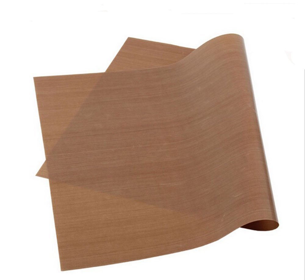 Genanvendelig 16x 23 tommer glasfiber klud anti-olie linoleum høj temperatur nonstick tyk bbq ovn bagemåtte olie papir: Brun