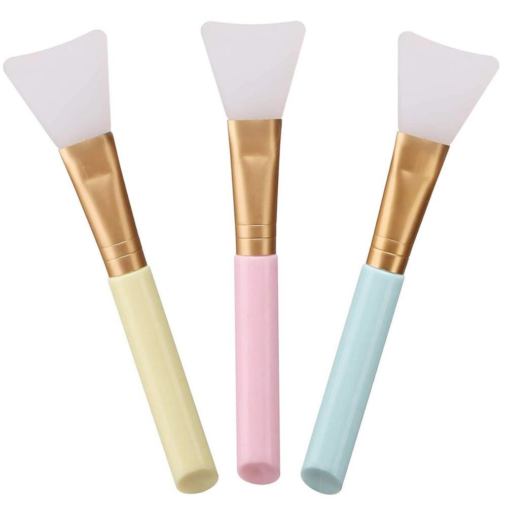 3 pièces Silicone masque Facial brosse, masque beauté outil Silicone souple visage boue masque applicateur bricolage beauté maquillage brosses: mix