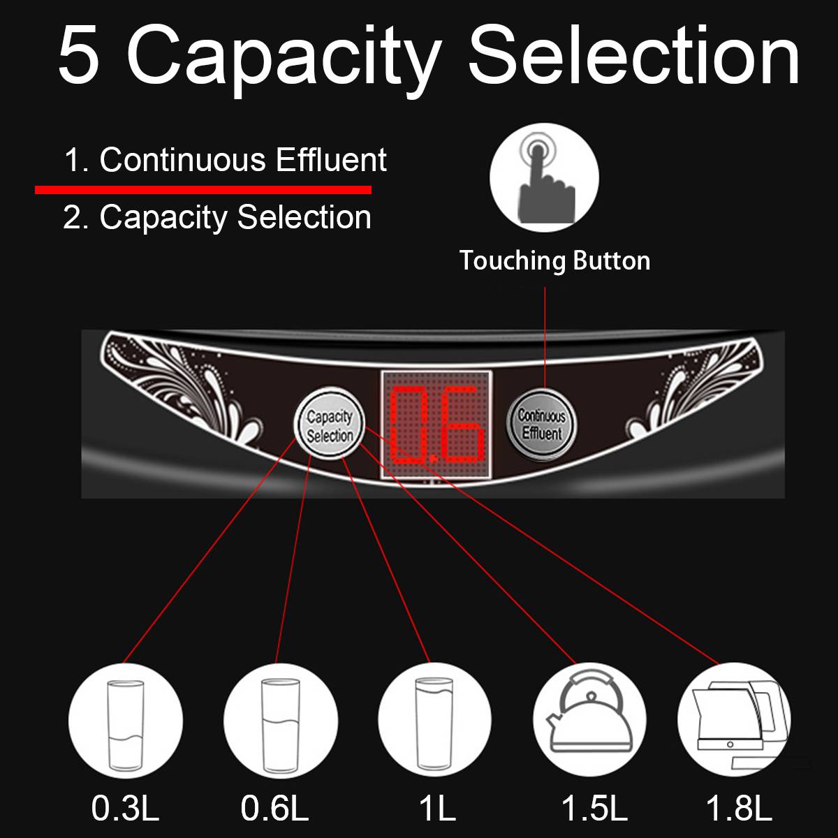 Automatic Electric Water Dispenser 5 Gears Capacity Selection Wireless Automatic Water Pump Bucket Bottle Dispenser USB Recharge
