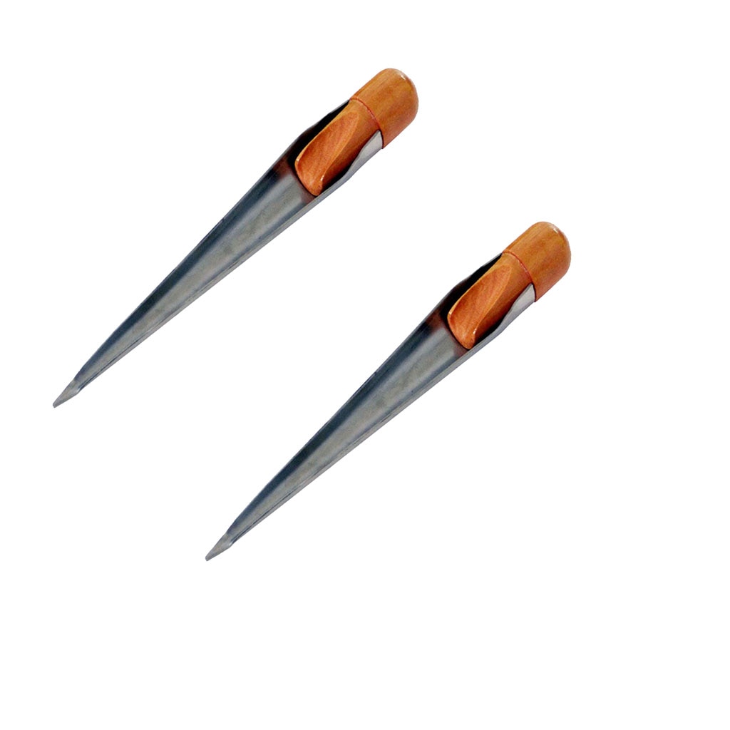 2 Pack Van Roestvrij Staal Touw Splicing Tool Spike Fid Met Gladde Houten Handvat-Voor Touwen Dia. 1/8 "-1/2" (Klein Formaat)